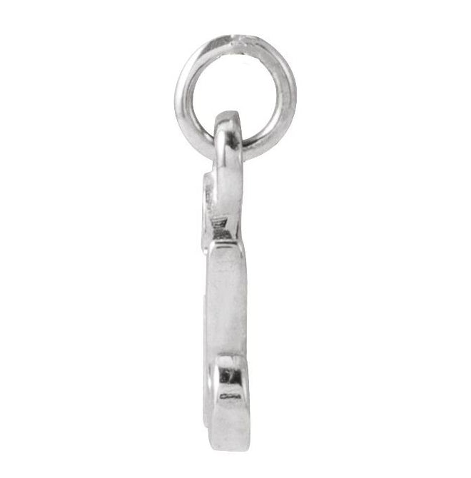 Sterling Silver 7.9 X 6.45 Mm Polished Petite Initial R Pendant