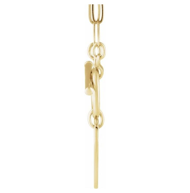18K Yellow Gold-Plated Sterling Silver Heart 15.6 X 12 Mm 18 In Polished Engravable Heart Toggle Styled Necklace