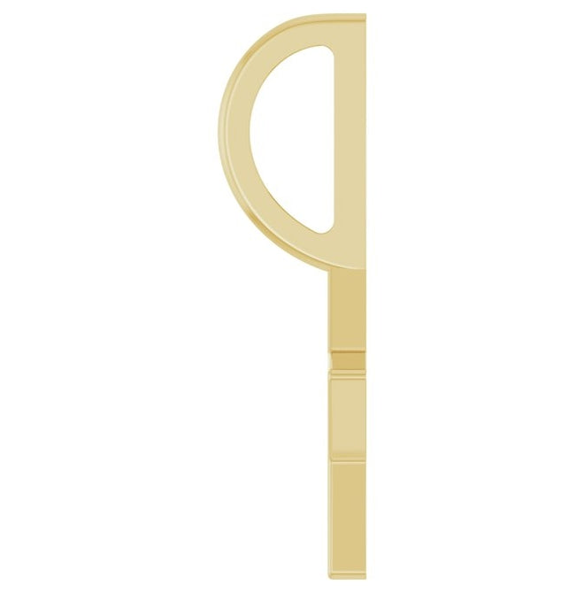 10K Yellow Gold 17.4 X 10.2 Mm Polished Engravable Star Charm/Pendant