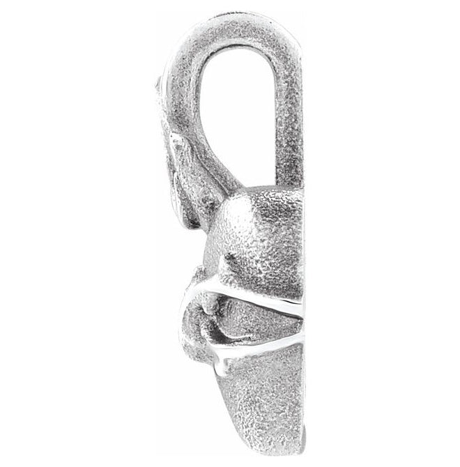 14K White Gold 11.1 X 8 Mm Polished Sacred Heart Pendant