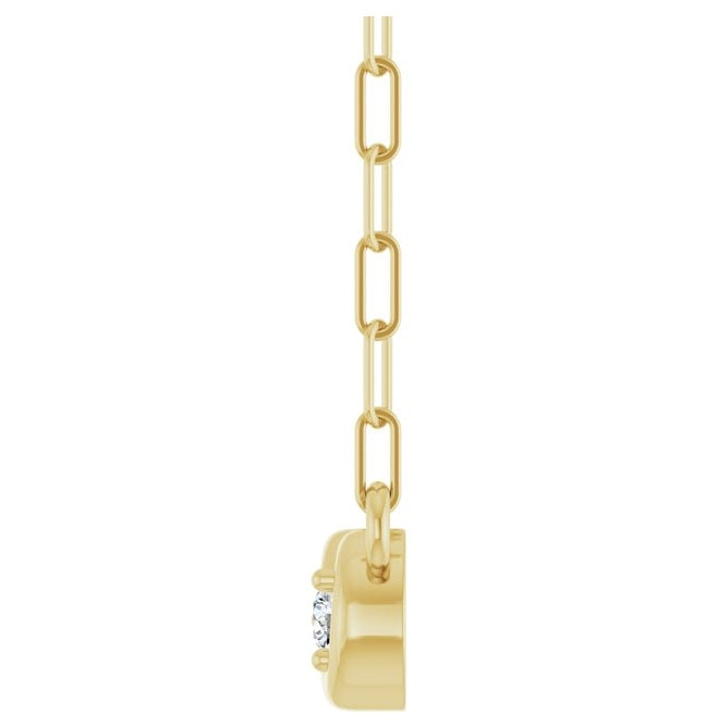 14K Yellow Gold Round 2Mm I1, G-H 18 In Polished .06 Ctw Natural Diamond Infinity-Inspired Necklace
