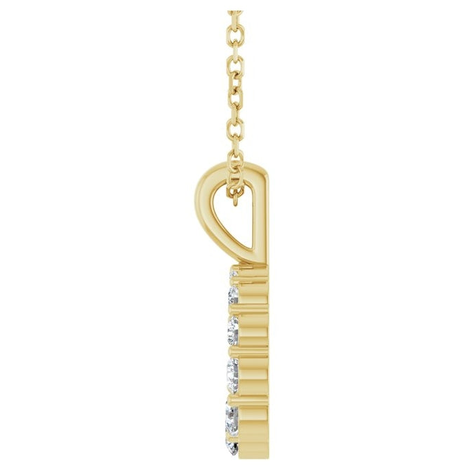 14K Yellow Or White Gold Round 2.5Mm Si1-Si2, G-H 16-18 In Polished 1/3 Ctw Lab-Grown Diamond Graduated Circle Necklace