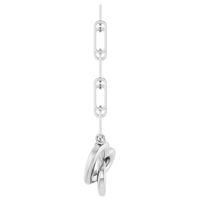 14K Yellow Gold Or Sterling Silver 14.1 X 7.8 Mm 18 In Polished Interlocking Hearts Necklace