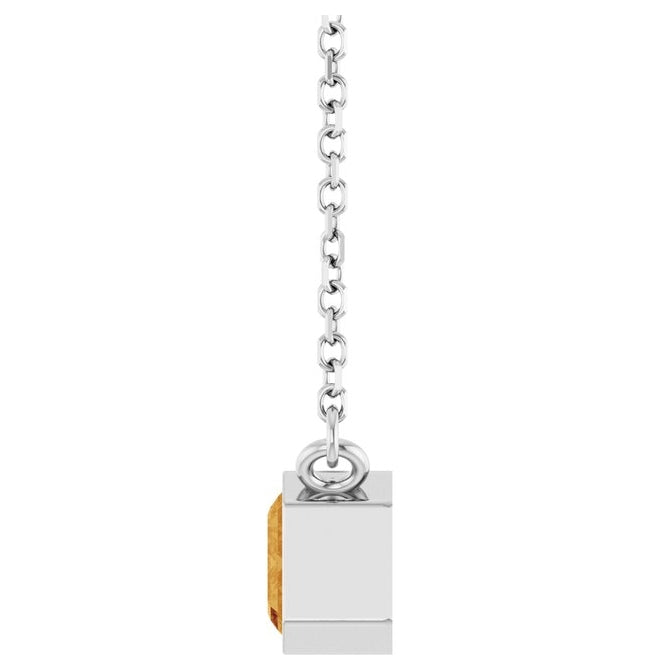 14K Yellow Gold Or Platinum Or Sterling Silver Emerald 7 X 5 Mm Polished Natural Gem Solitaire 18 In Necklace