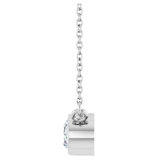 14K Yellow Or White Gold Oval 7 X 5Mm Vs, F-G 18 In Polished 3/4 Ct Lab-Grown Diamond Necklace