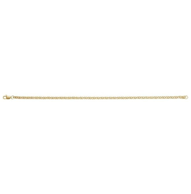 14K Yellow Gold-Filled 2.8 Mm Polished 7 In Cable With Lobster Clasp