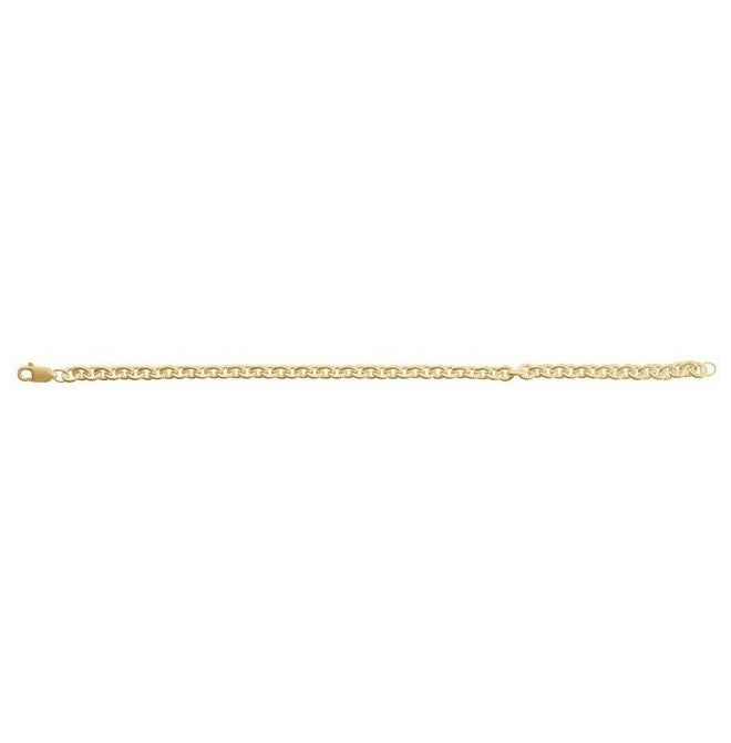 14K Yellow Gold-Filled 4.4 Mm Polished 7 In Cable With Lobster Clasp
