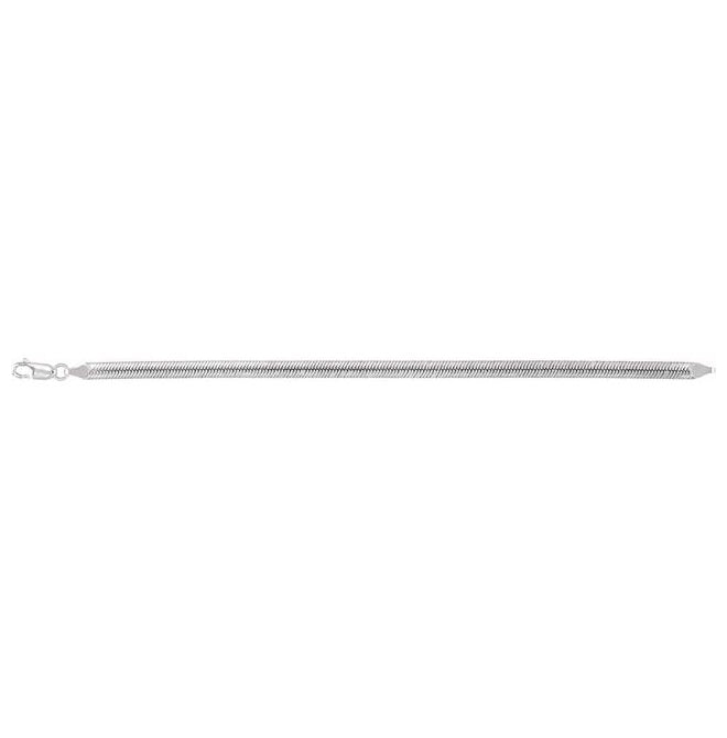 14K Yellow Gold-Filled Or Sterling SIlver 4.8 Mm 7 In Polished Oval Snake Chain With Lobster Clasp