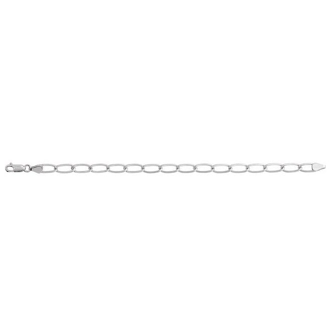 14K Yellow Gold-Filled Or Sterling SIlver 5.7 Mm 7 In Polished Elongated Curb Chain With Lobster Clasp