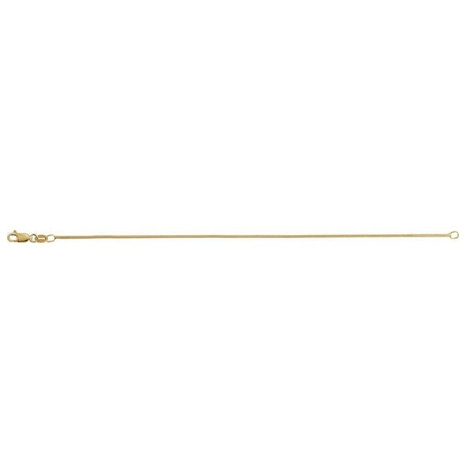 14K Yellow Gold-Filled 1.2 Mm 7 In Polished Round Snake Chain Bracelet With Lobster Clasp