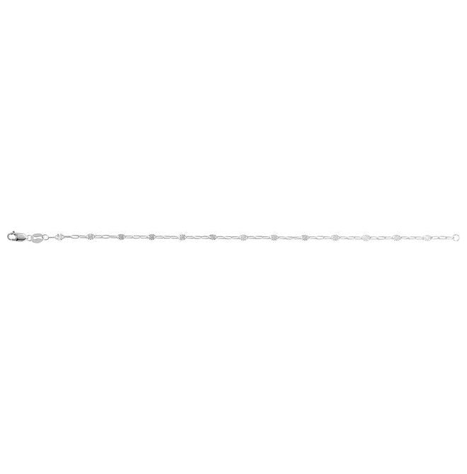 14K Yellow Gold-Filled Or Sterling Silver 2.5 Mm 7 In Polished Light Paperclip-Style Starburst Mirror Chain with Lobster Clasp