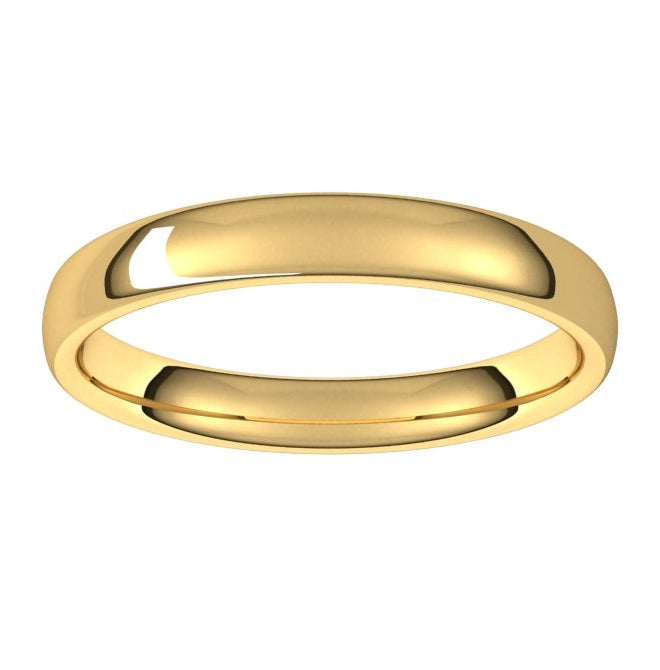 18K Yellow Gold 3.5 mm Comfort-Fit European-Style Band Size 12