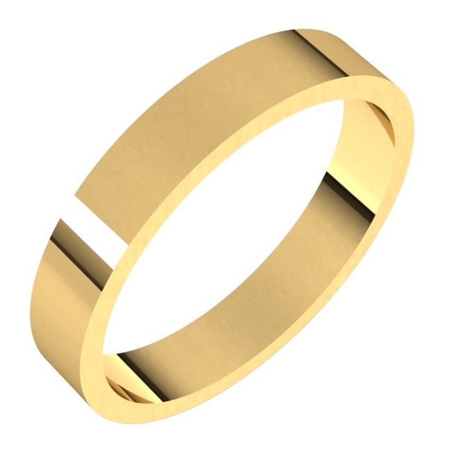 10K Yellow Gold Flat Band