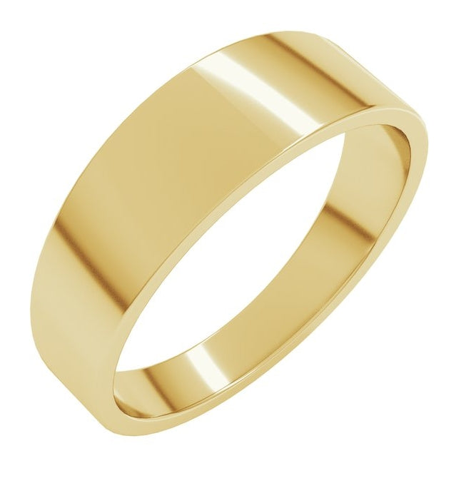 14K Yellow Or White Gold Lightweight Tapered Flat Band