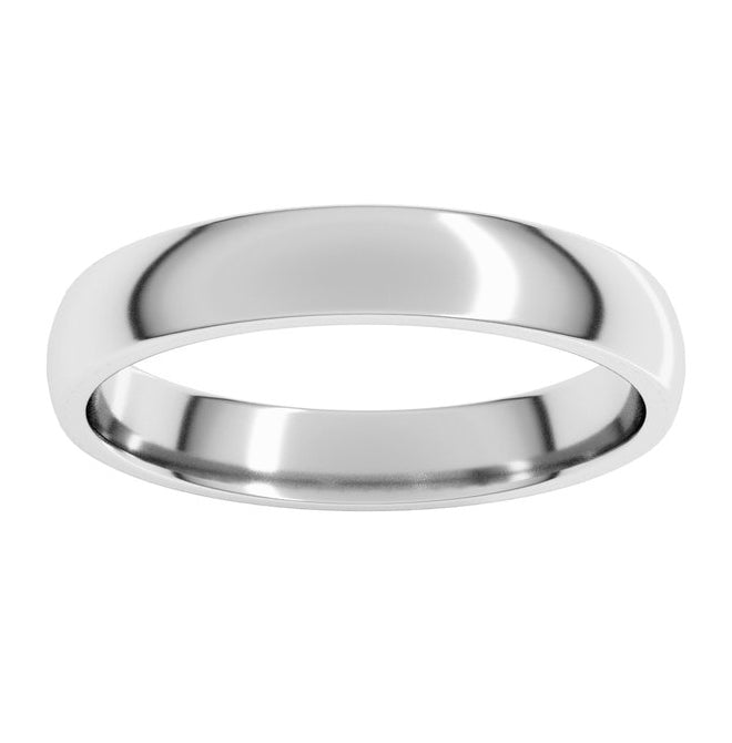 14K Yellow Or White Gold Lightweight Comfort-Fit Half Round Band