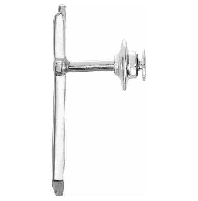 Sterling Silver 19 X 10 Mm Polished Methodist Cross Lapel Pin