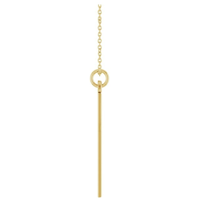 14K Yellow Gold 30.9 X 17.3 Mm 18 In Polished Cross Necklace