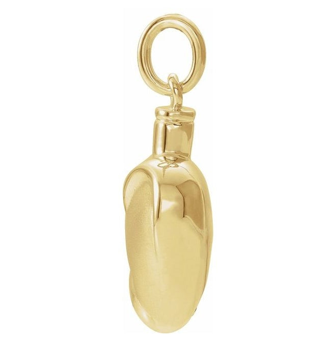 10K Yellow Or White Gold Polished Heart Ash Holder Pendant Without Box