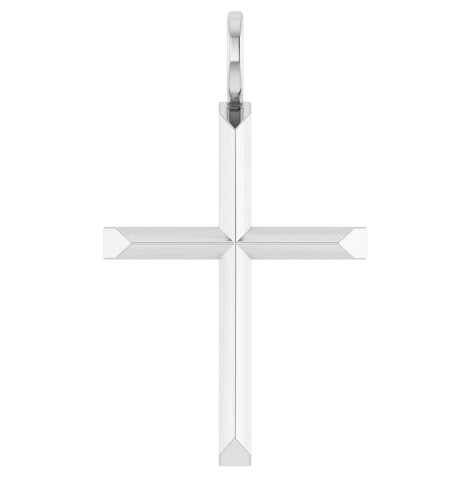 14K Yellow Or White Gold Or Sterling Silver Or Platinum Polished Knife Edge Cross Charm/Pendant