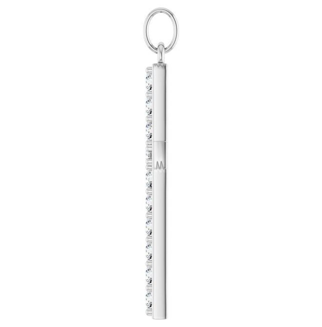 14K Yellow Or White Gold Round 2 Mm Si1-Si2, G-H Polished 1/2 Ctw Lab-Grown Diamond Cross Pendant
