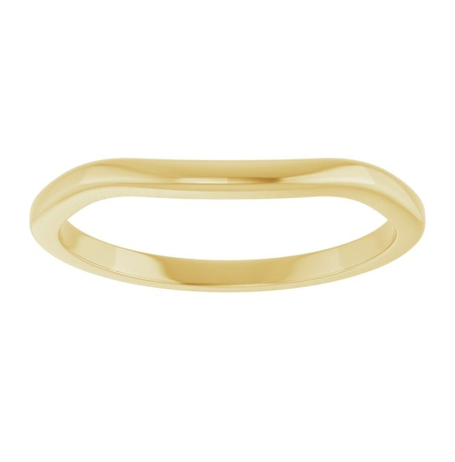 14K Yellow Gold Trillion 3.5 X 3.5 X 3.5 Mm 4.6 Mm Polished Matching Band Size 7