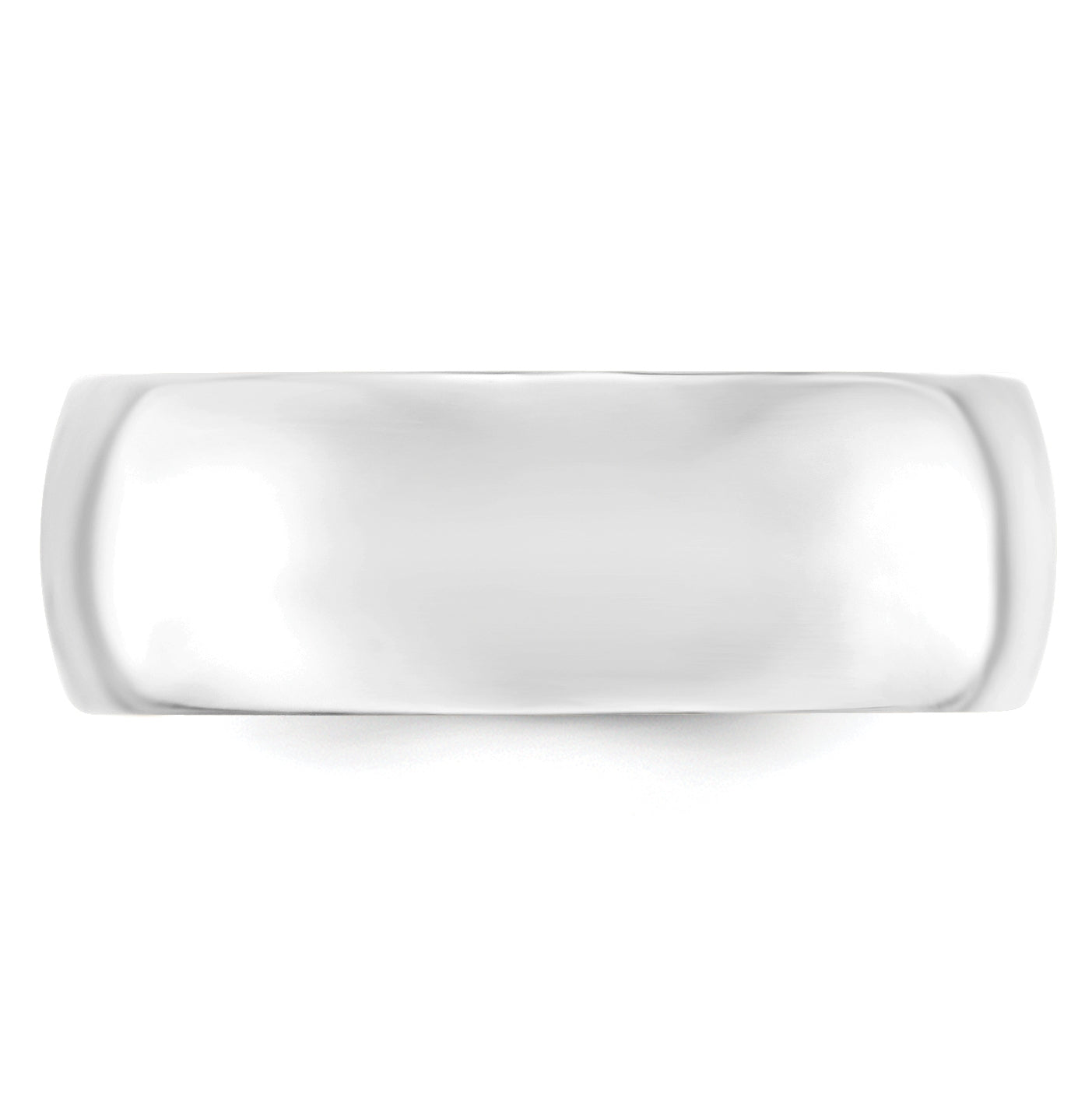 10k White Gold 8mm Standard Weight Comfort Fit Wedding Band Size 5