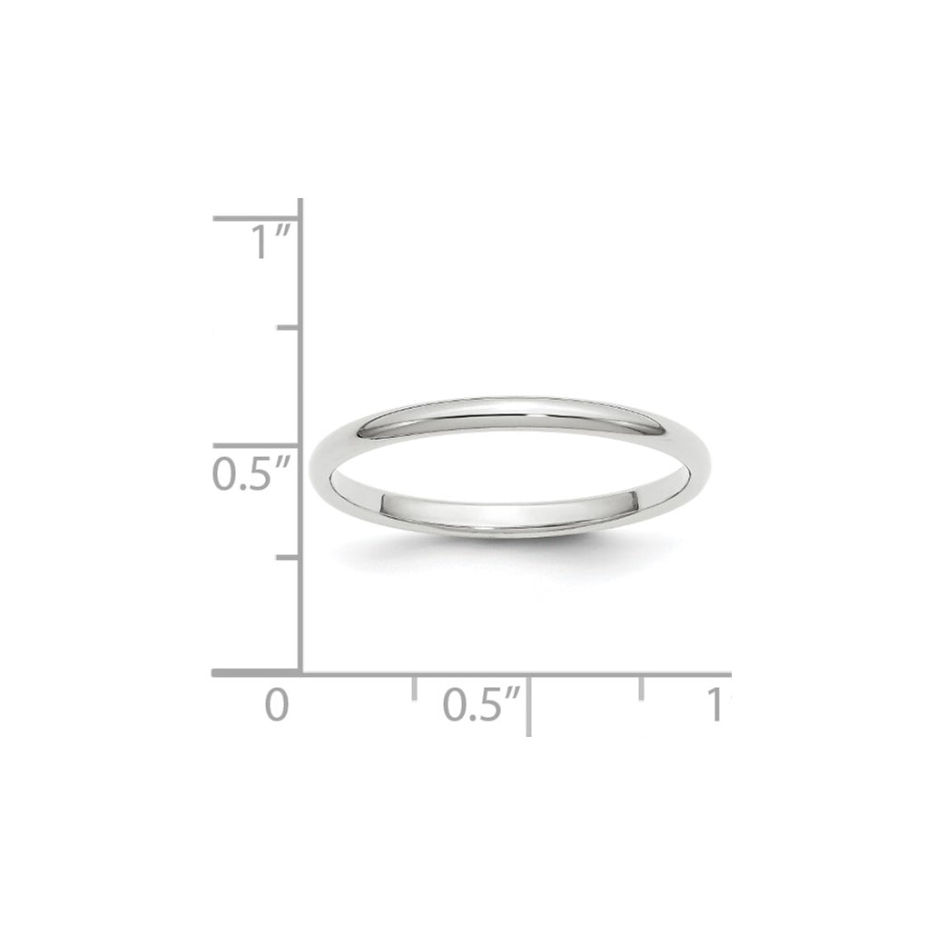 10k Yellow Or White Gold Half Round Wedding Band