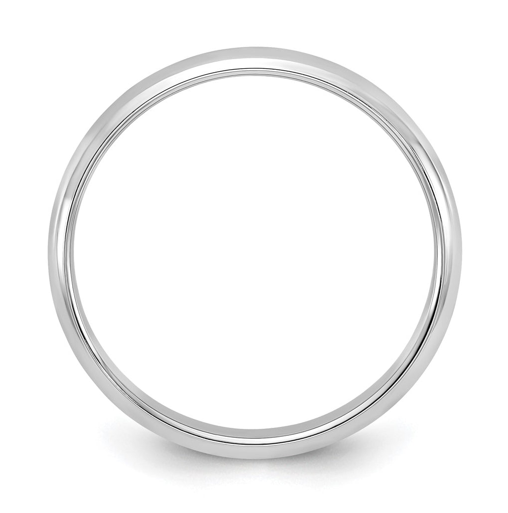 10k Yellow Or White Gold Half Round Wedding Band