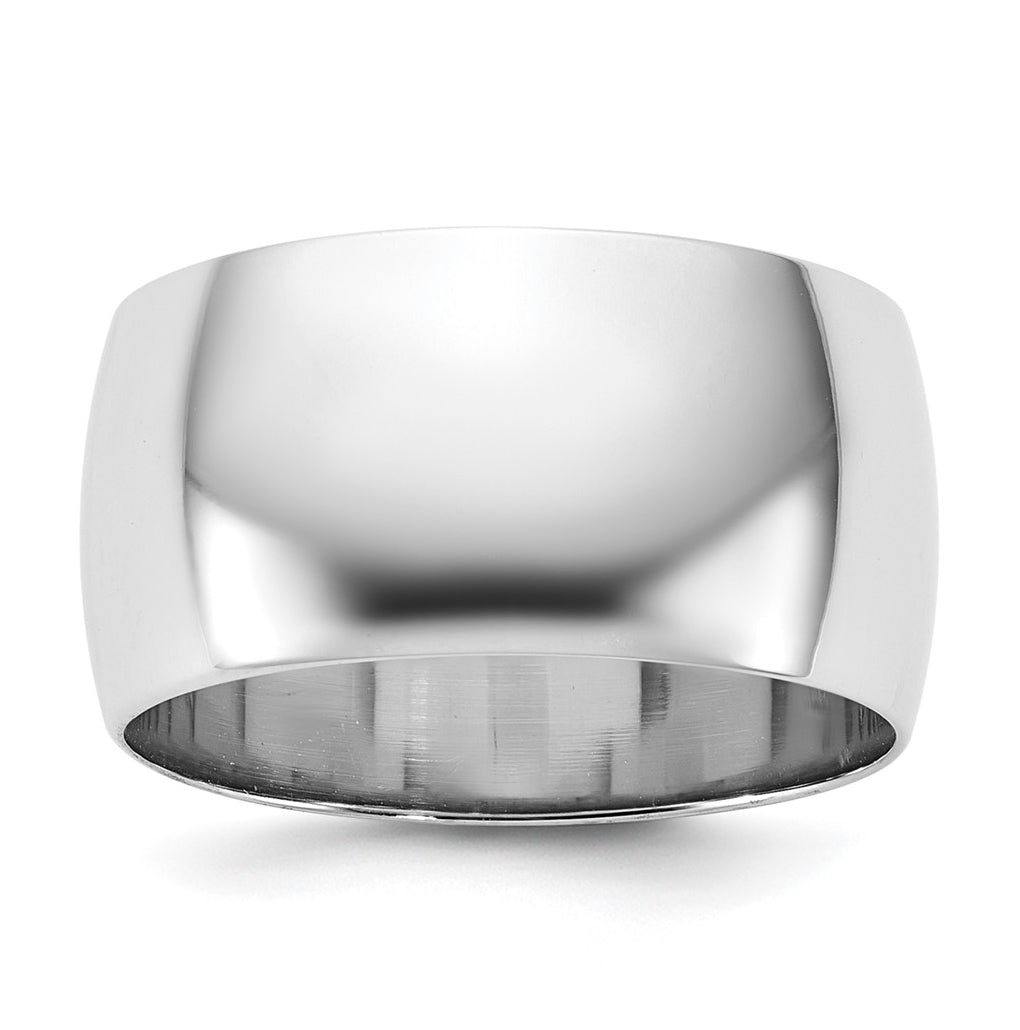 10k Yellow Or White Gold Half Round Wedding Band