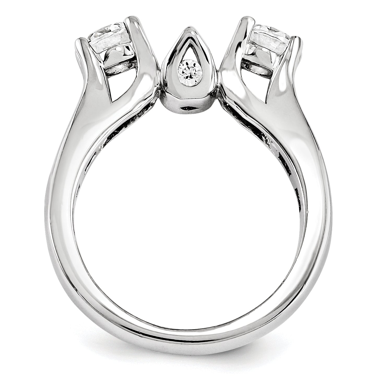 14K White Gold Diamond Engagement Ring