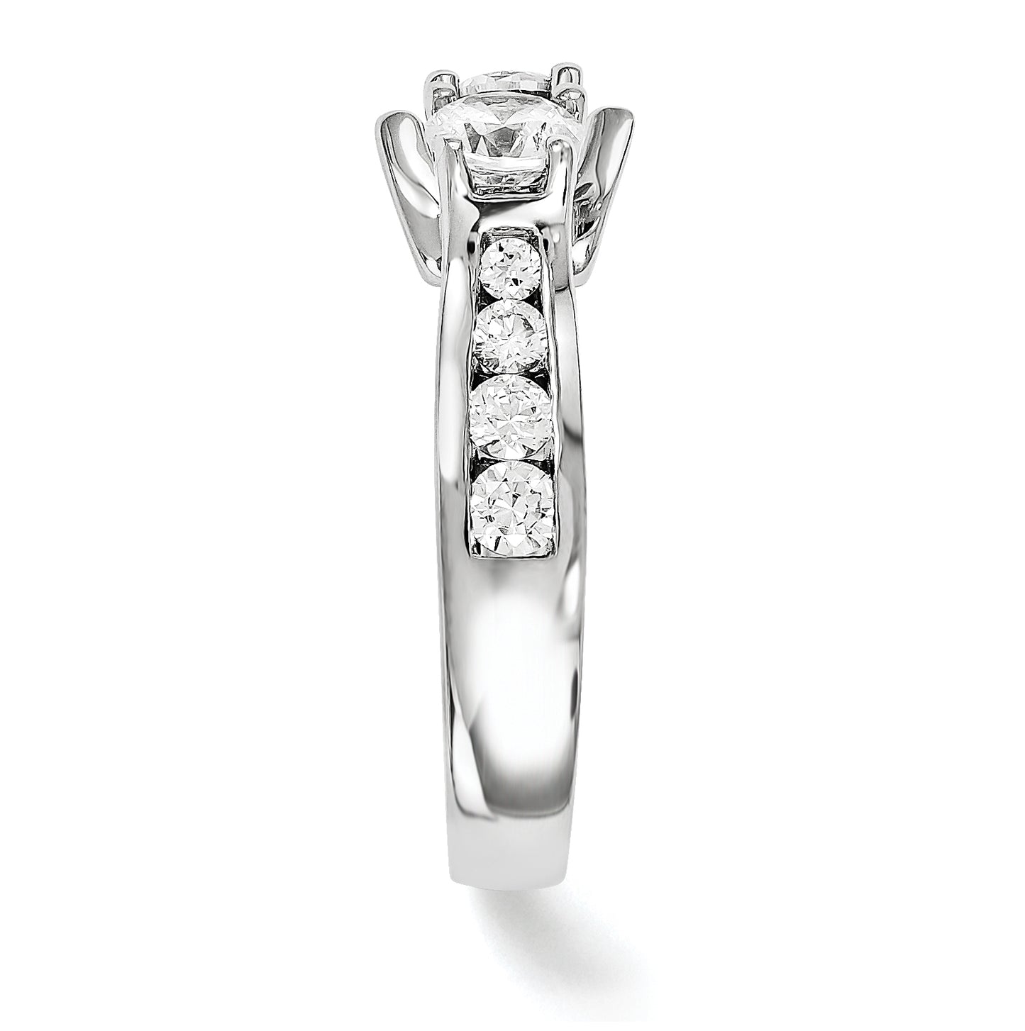 14K White Gold Diamond Engagement Ring