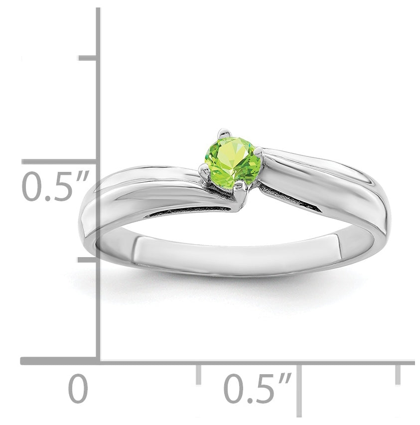 Sterling Silver Rhodium plated Family Jewelry Ring, 1 Stone