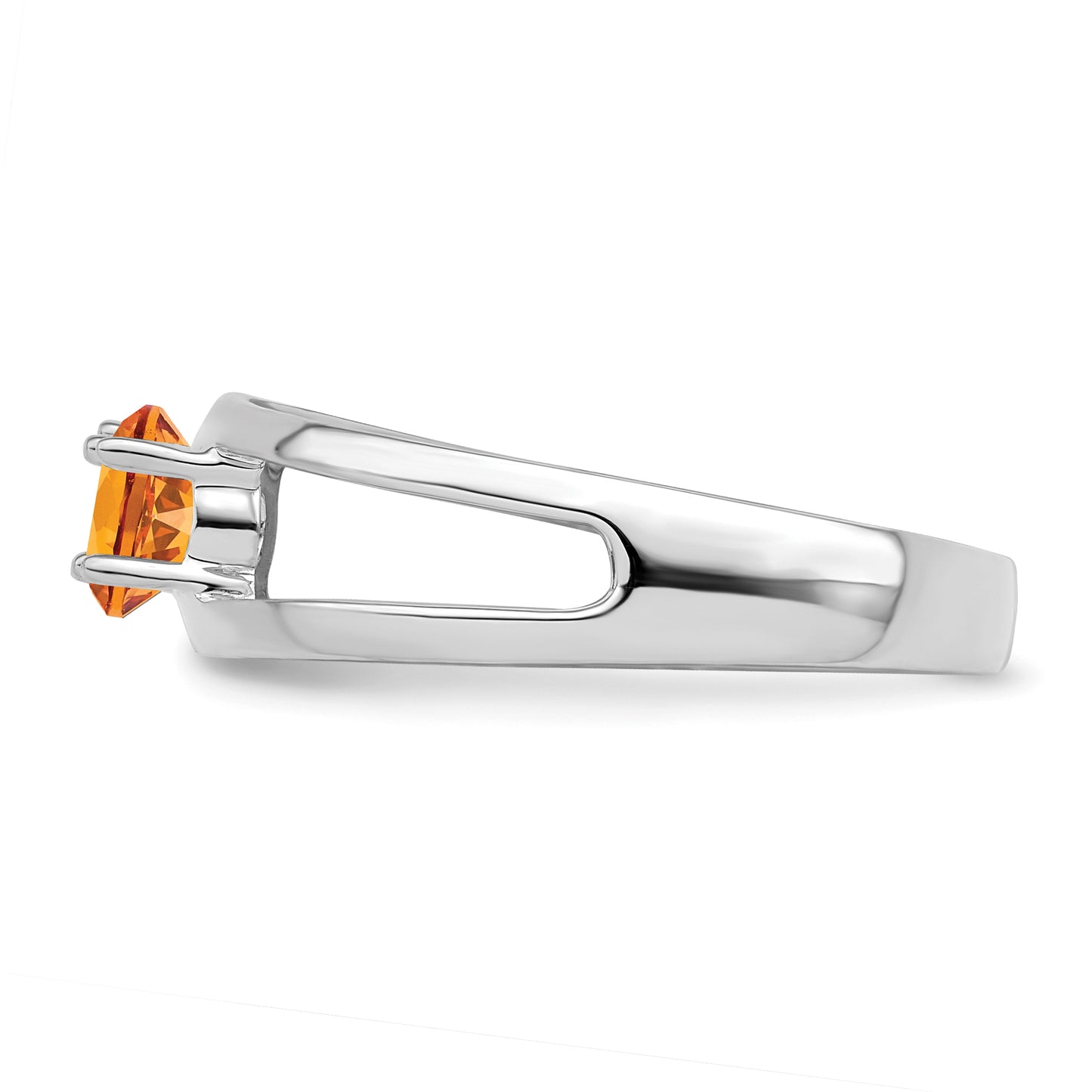Sterling Silver Rhodium plated Synthetic 2 Stone Mother's Ring