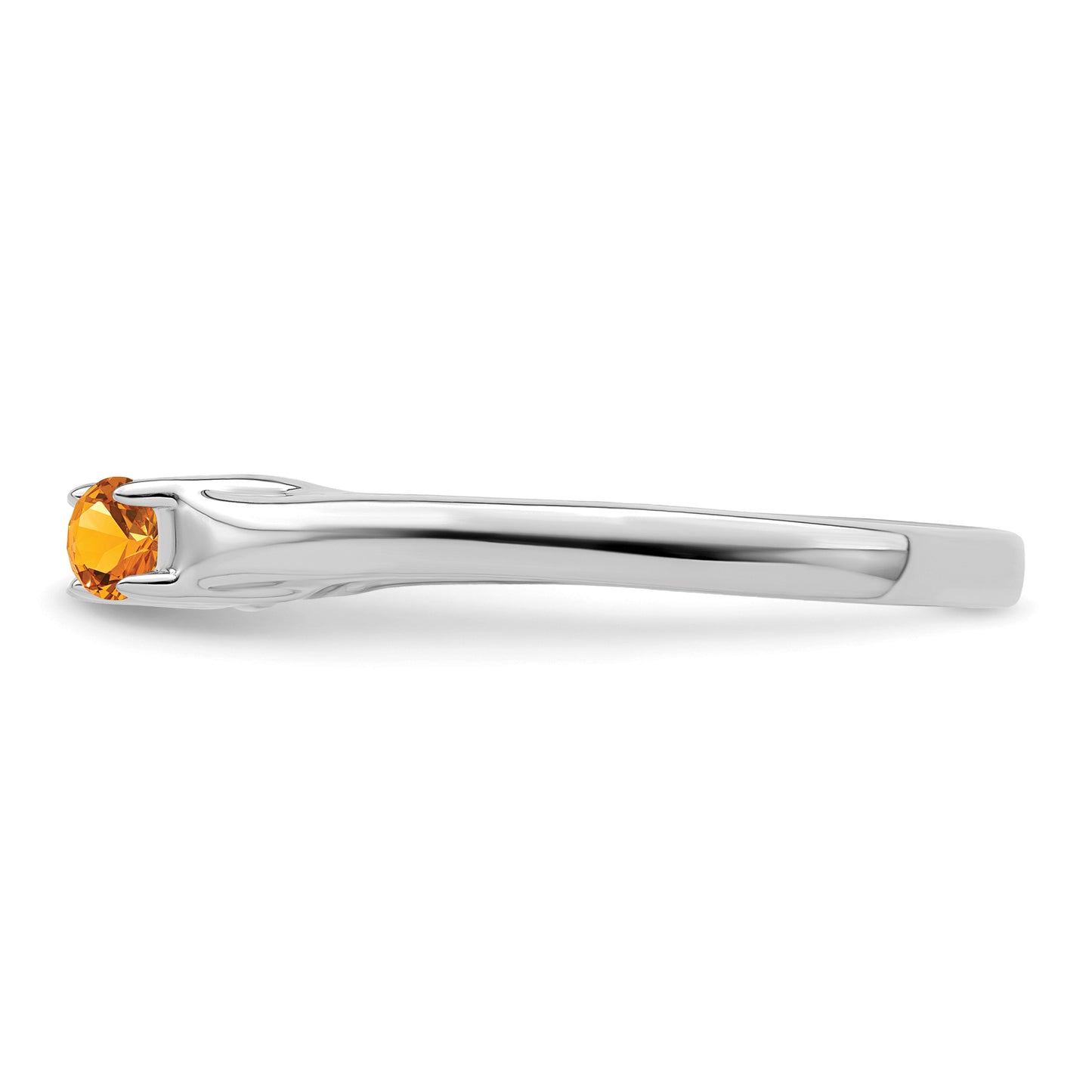 Sterling Silver Rhodium plated Synthetic 4 Stone Mother's Ring
