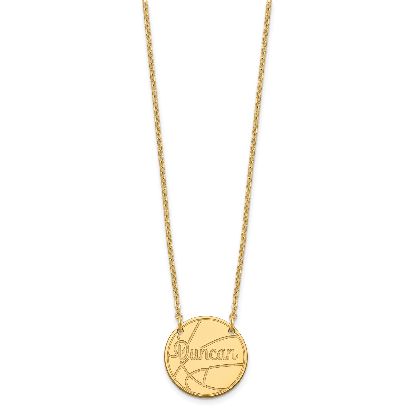 Sterling Silver Gold plated Small Customized Circle Necklace