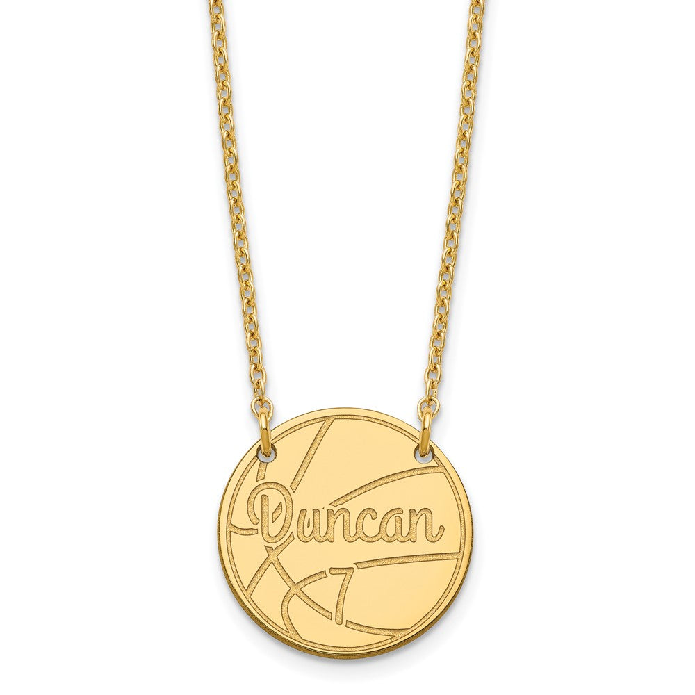 Sterling Silver Gold plated Small Customized Circle Necklace