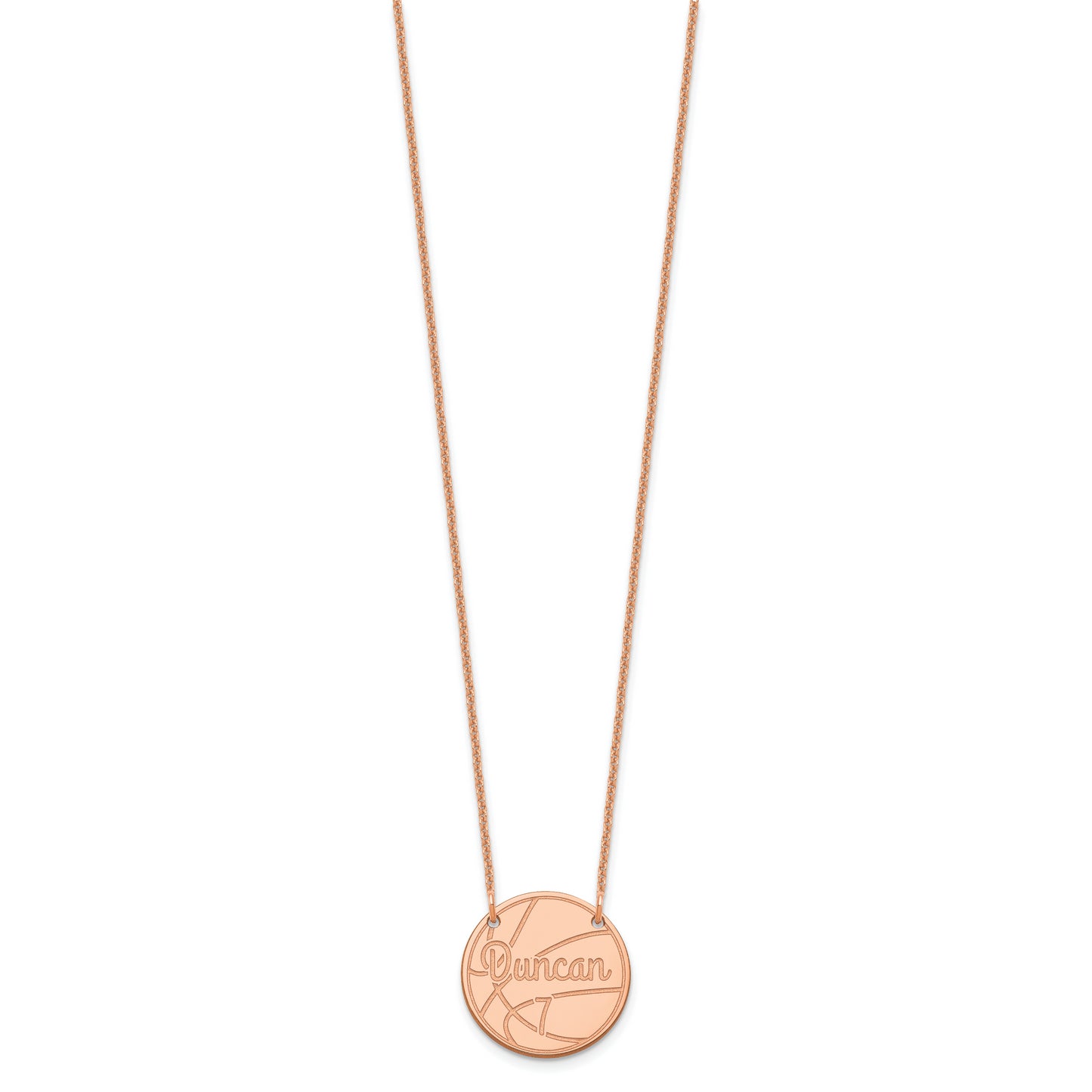 14K Rose Gold Small Customized Circle Necklace