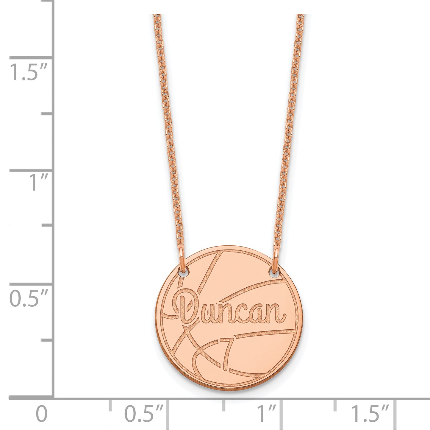 14K Rose Gold Small Customized Circle Necklace