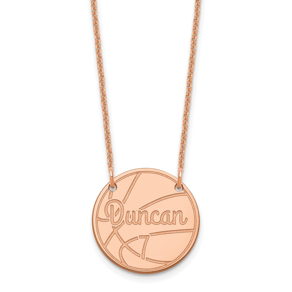 14K Rose Gold Small Customized Circle Necklace