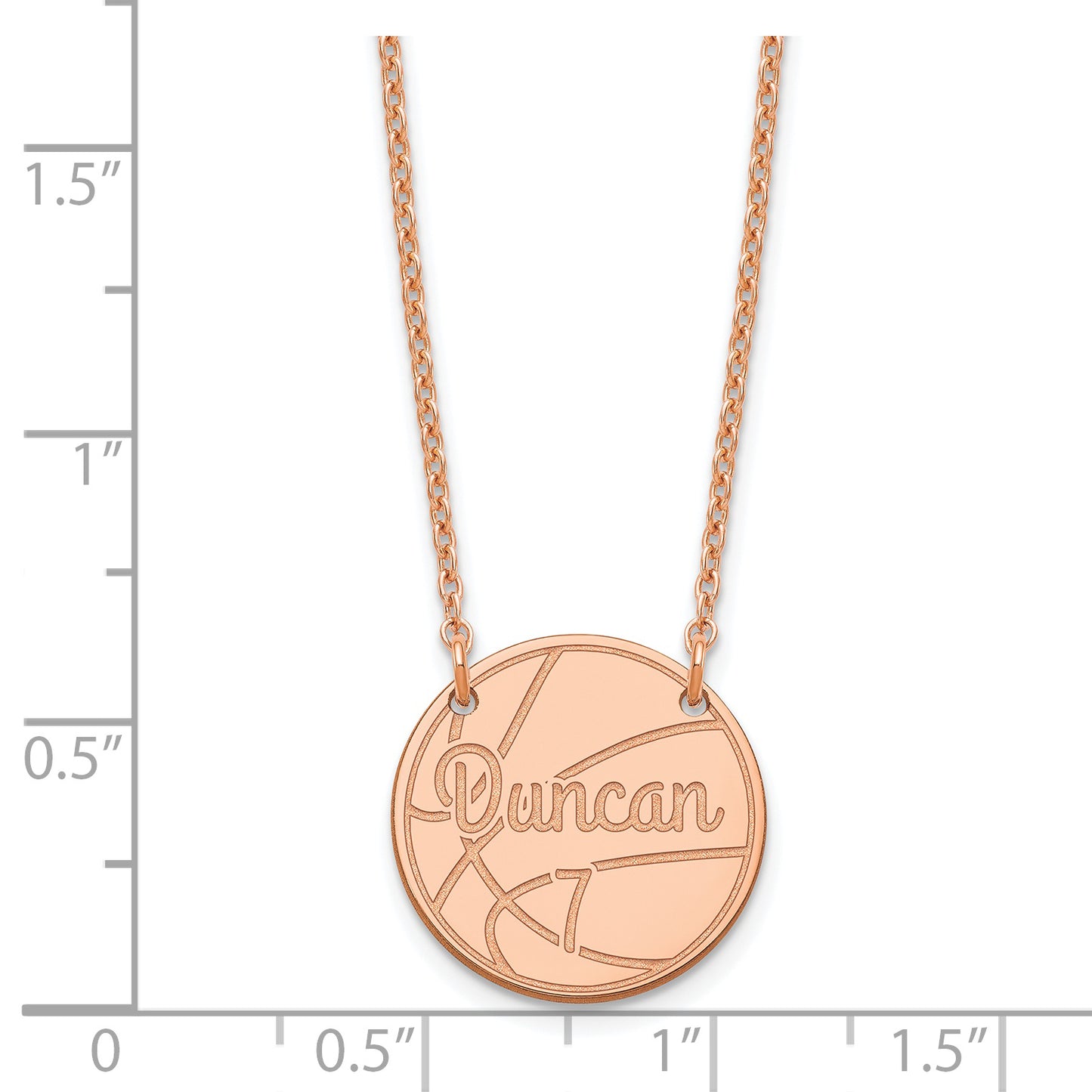 Sterling Silver Rose Gold plated Small Customized Circle Necklace