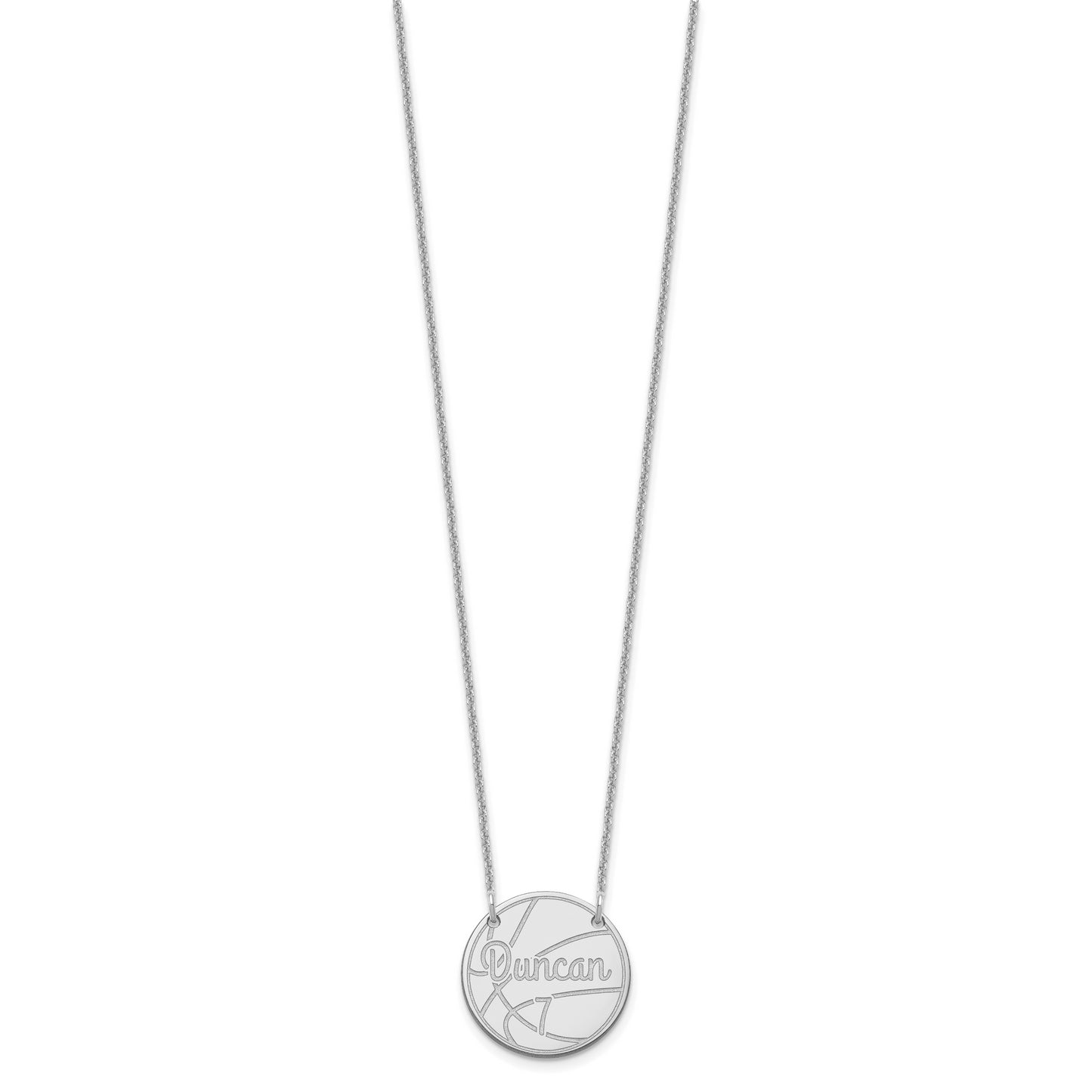 14K White Gold Small Customized Circle Necklace