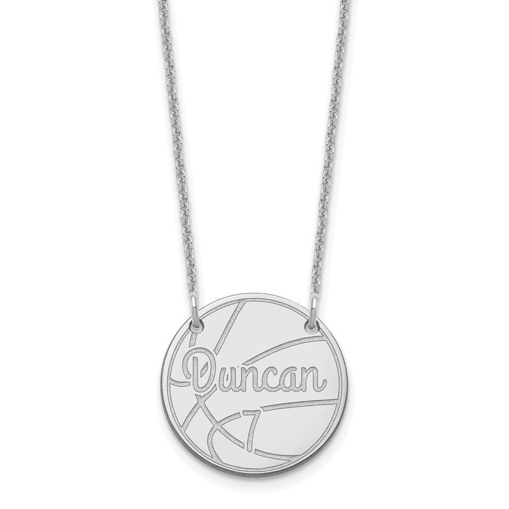 14K White Gold Small Customized Circle Necklace