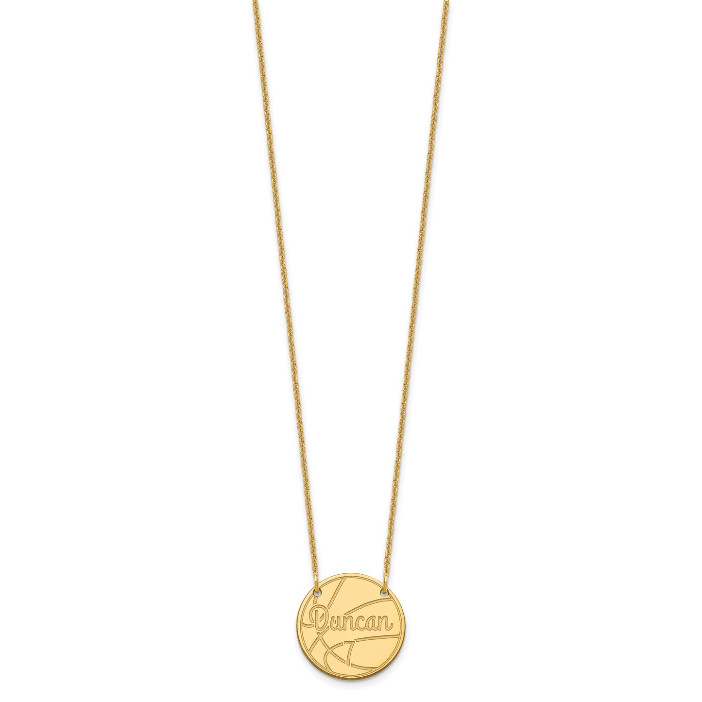 14K Yellow Gold Small Customized Circle Necklace