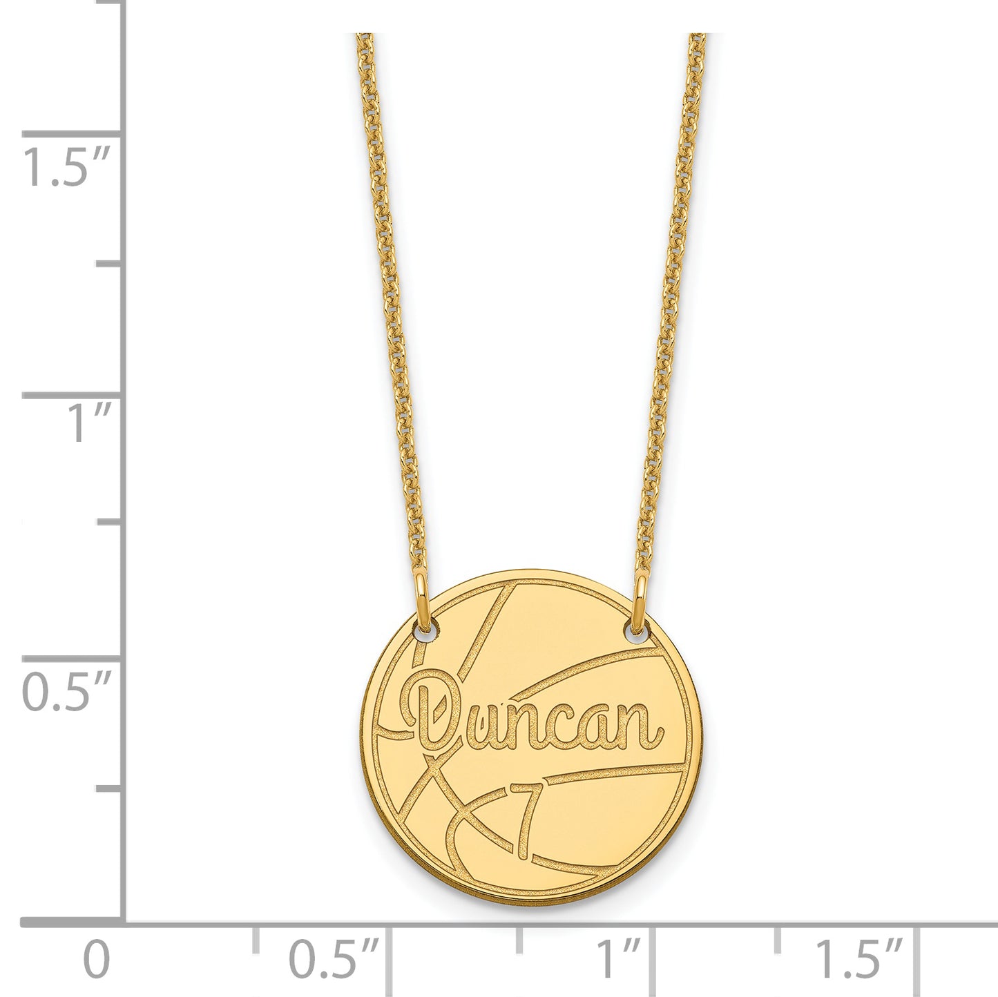 14K Yellow Gold Small Customized Circle Necklace