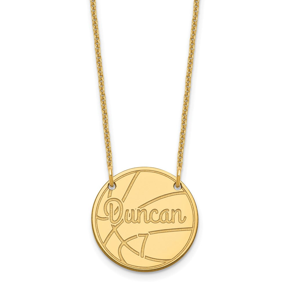 14K Yellow Gold Small Customized Circle Necklace