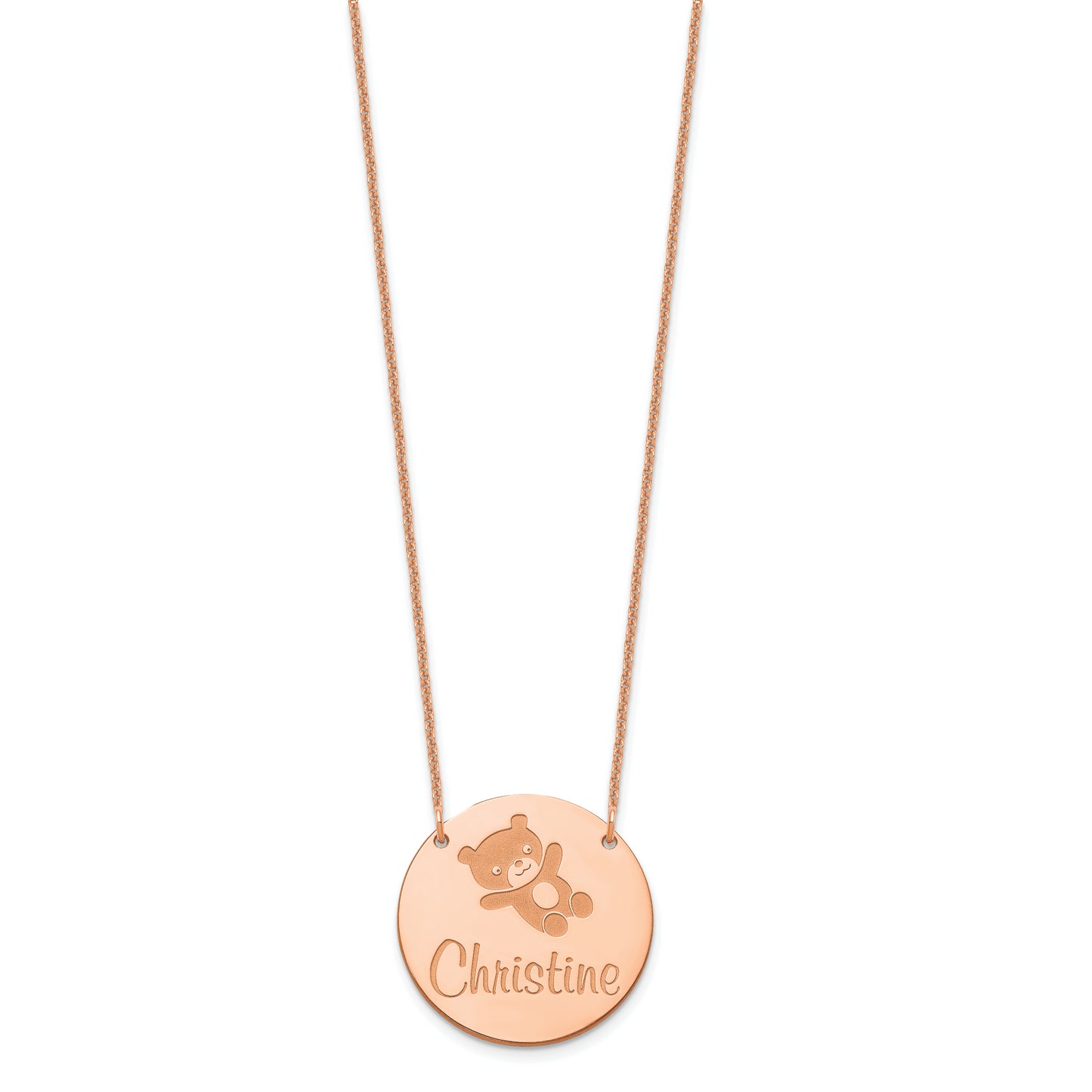 14K Rose Gold Medium Customized Circle Necklace