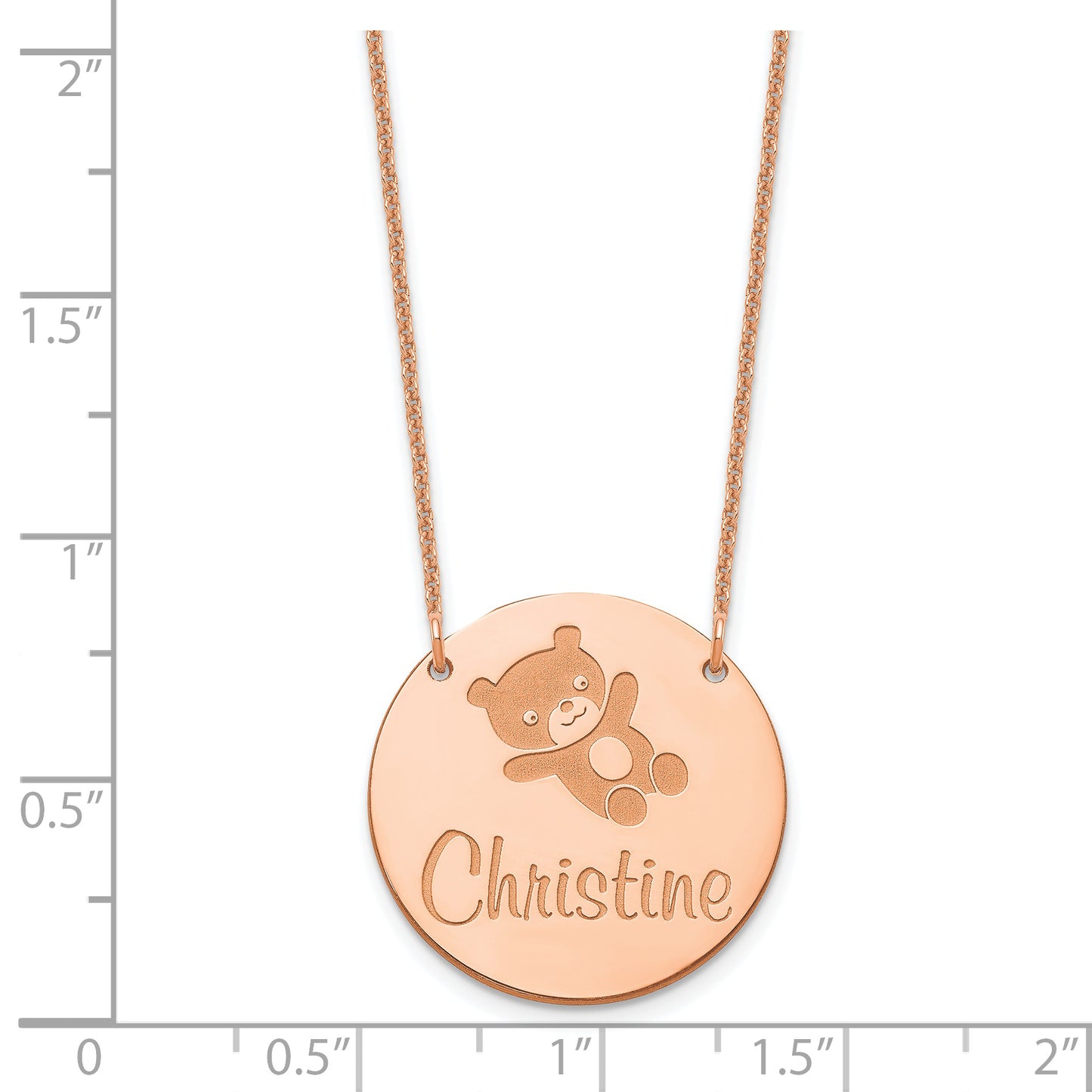 14K Rose Gold Medium Customized Circle Necklace