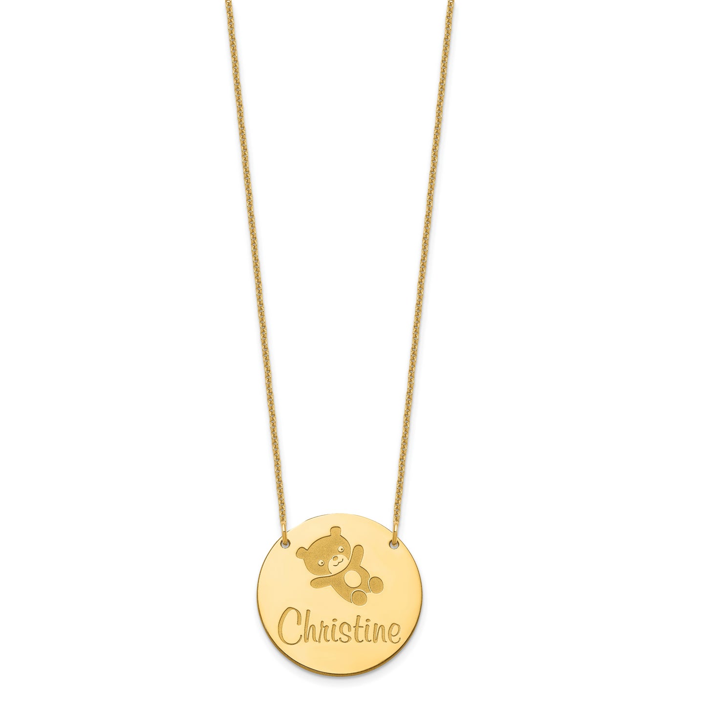 14K Yellow Gold Medium Customized Circle Necklace