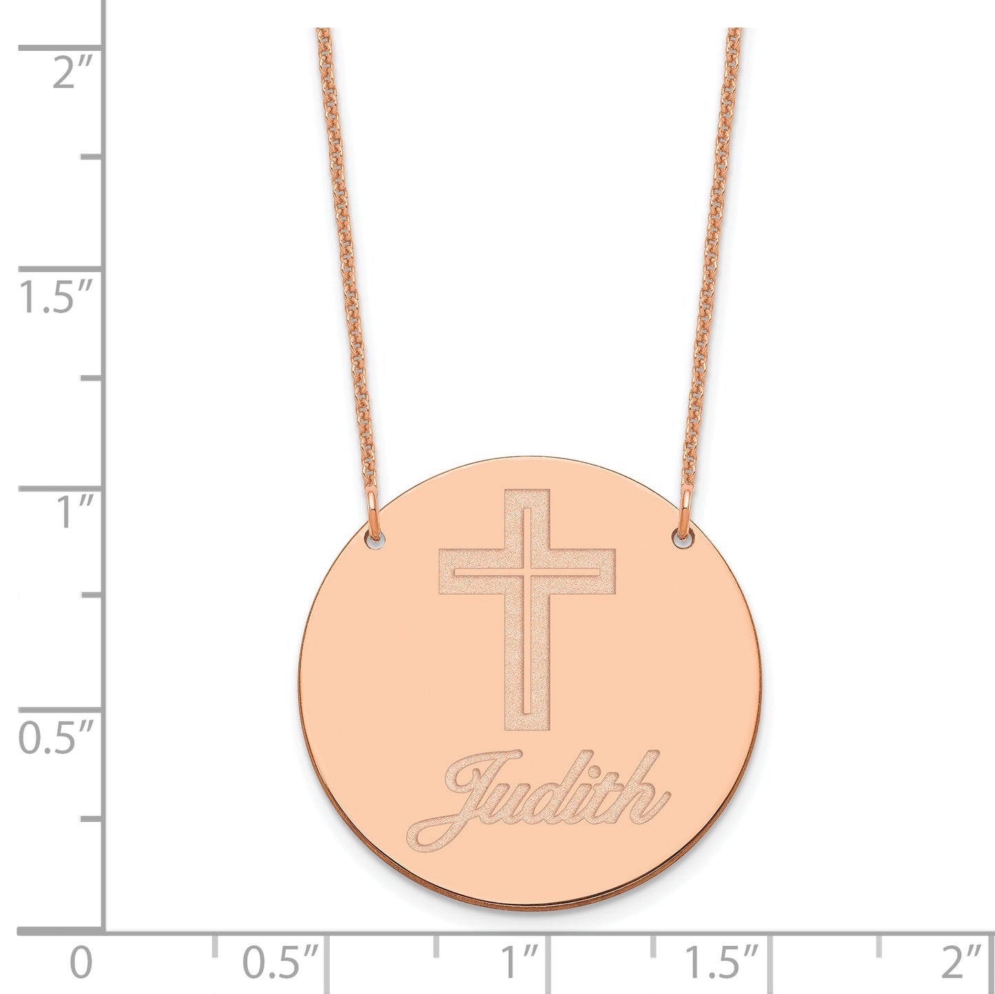 14K Rose Gold Large Customized Circle Necklace