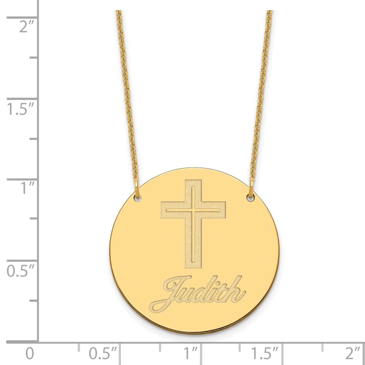 14K Yellow Gold Large Customized Circle Necklace